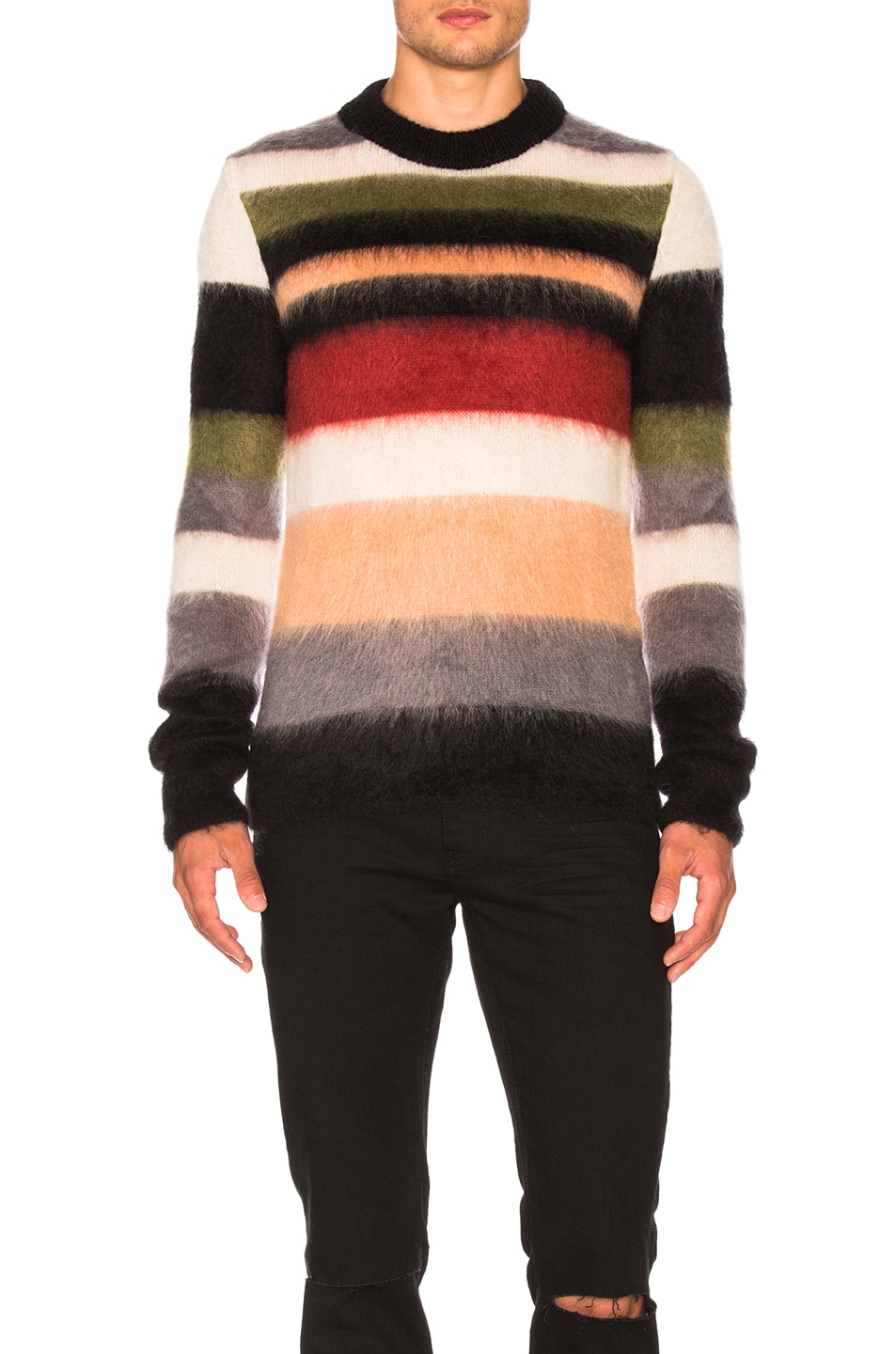 Image 1 of Saint Laurent Striped Sweater in Multicolor