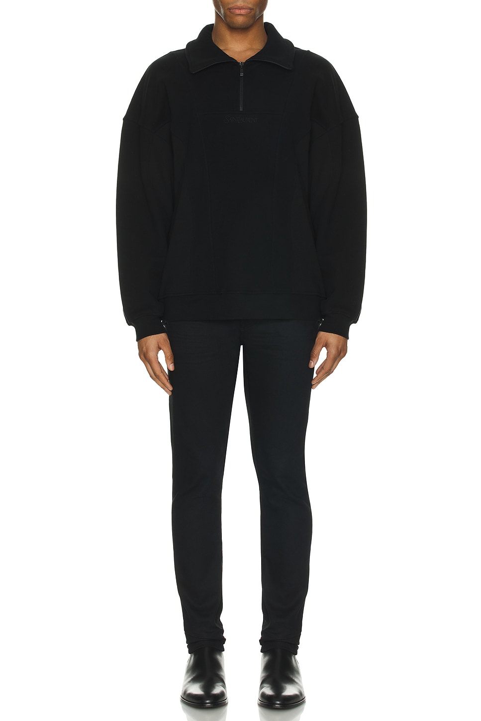 Image 1 of Saint Laurent Sweat Col Montant De in Noir