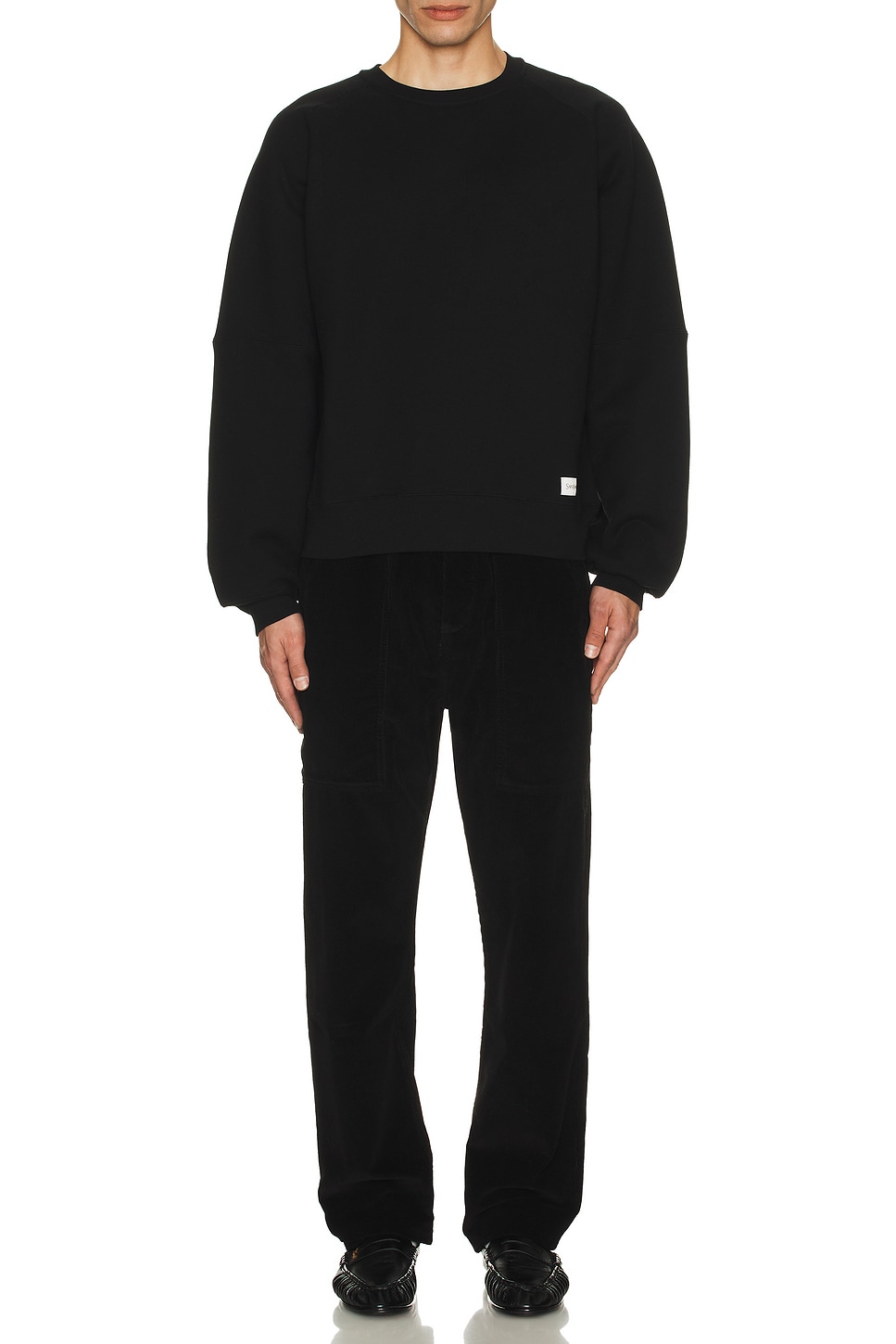 Image 1 of Saint Laurent Oversized Crewneck in Noir