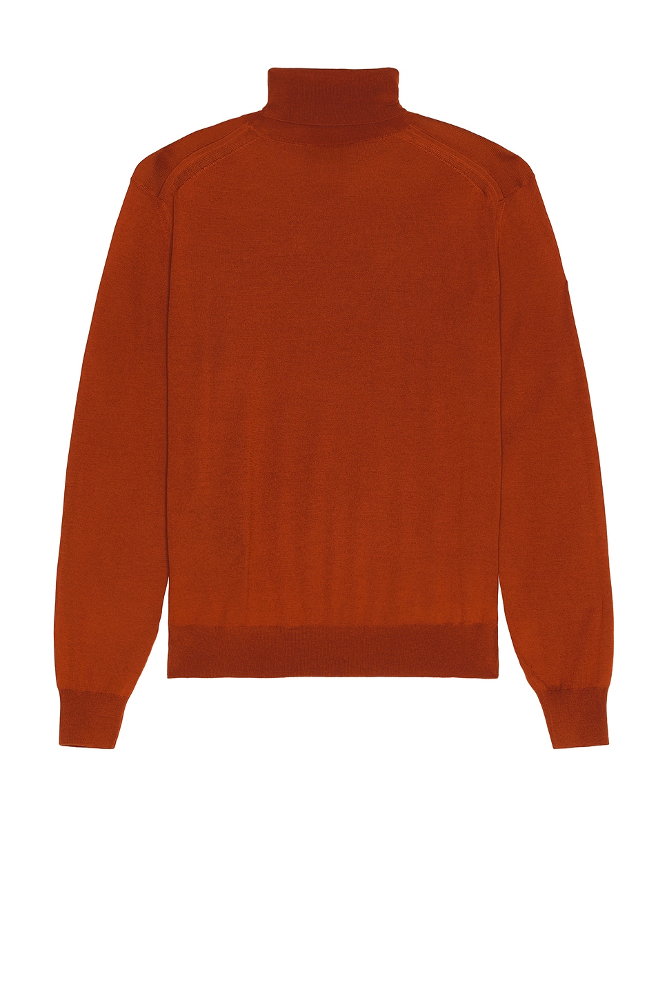 Saint Laurent Turtleneck Wool Sweater In Brown