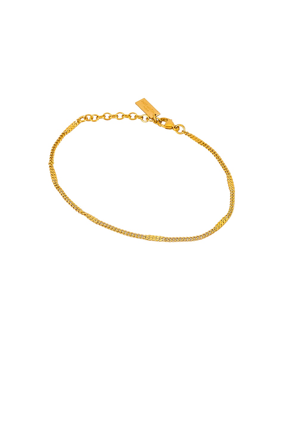 Image 1 of Saint Laurent Curb Chain Bracelet in Brass Gold
