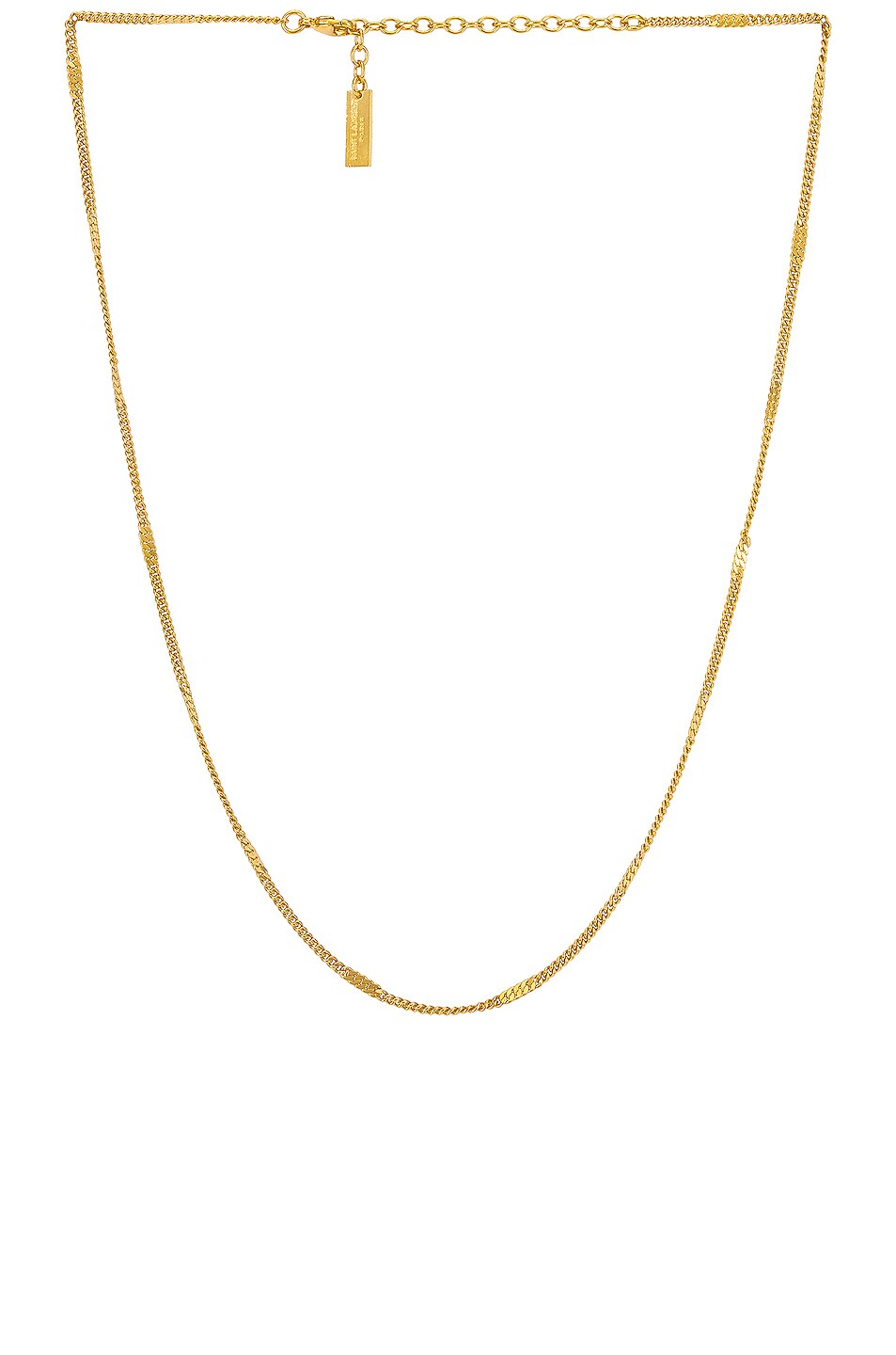 Image 1 of Saint Laurent Curb Chain Necklace in Brass Gold
