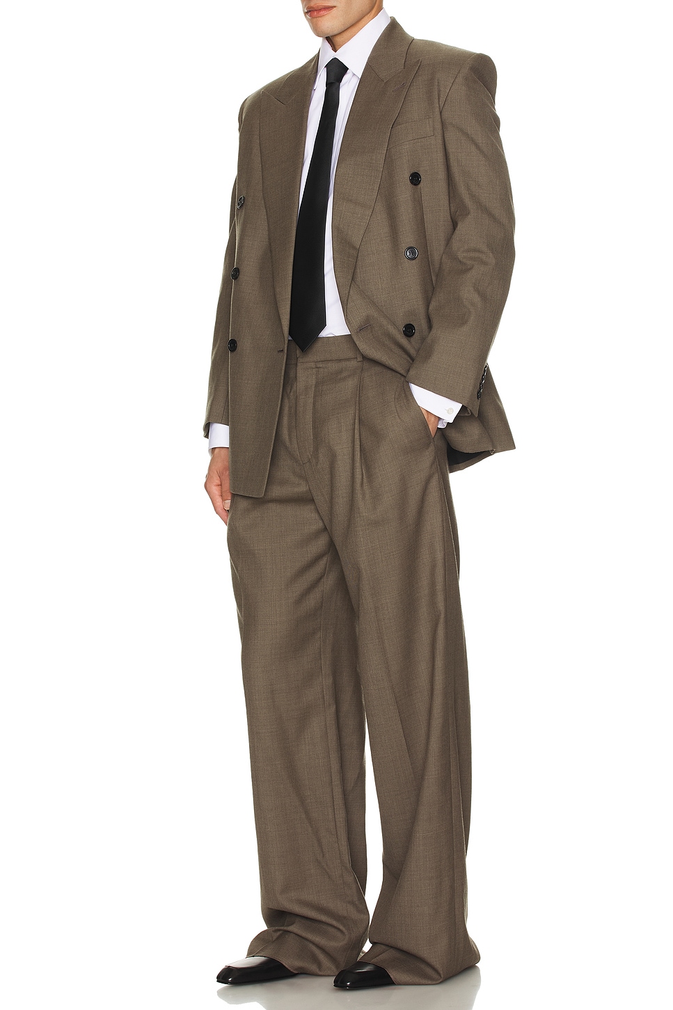 Image 1 of Saint Laurent Veste Armani Bascule Jacket in Taupe Chine