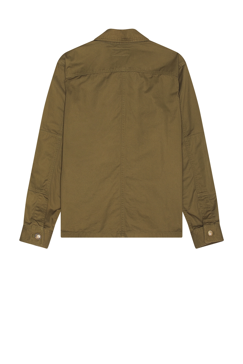 Saint Laurent Oversize Organic Cotton Shirt In Green