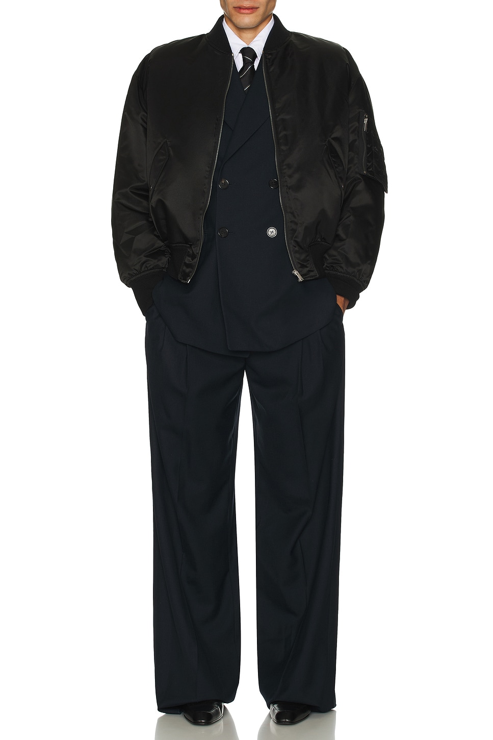 Image 1 of Saint Laurent Bomber in Black