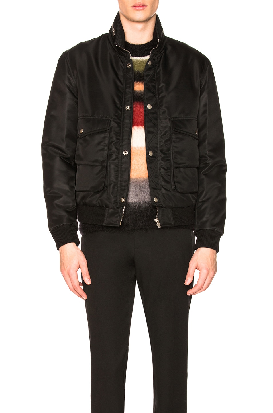 Image 1 of Saint Laurent Front Button Closure Jacket in Black