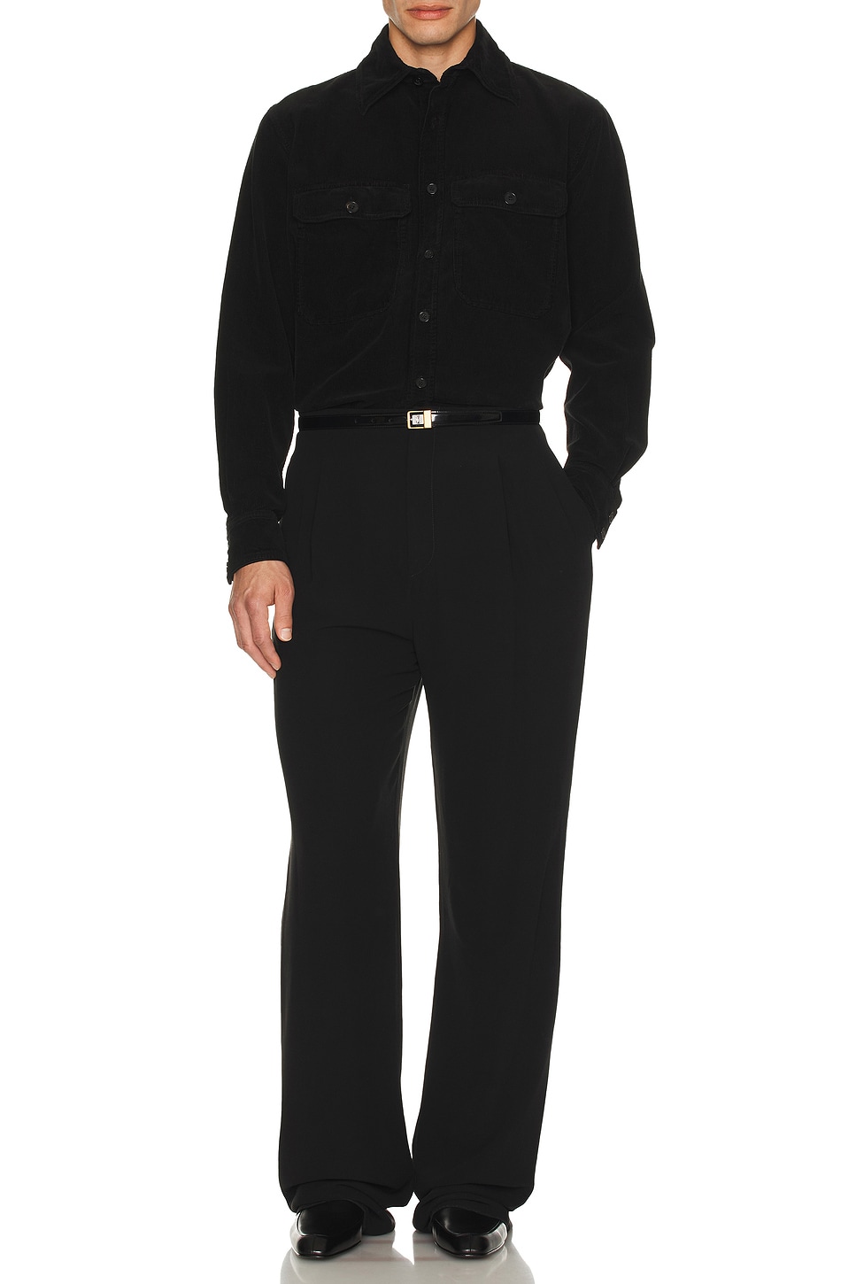 Image 1 of Saint Laurent Pantalon Fluide Fit Allure in Noir