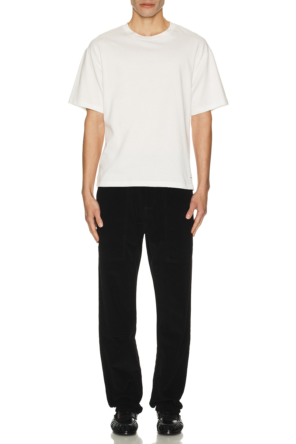 Image 1 of Saint Laurent Cargo Jogging Pant in Faded Black