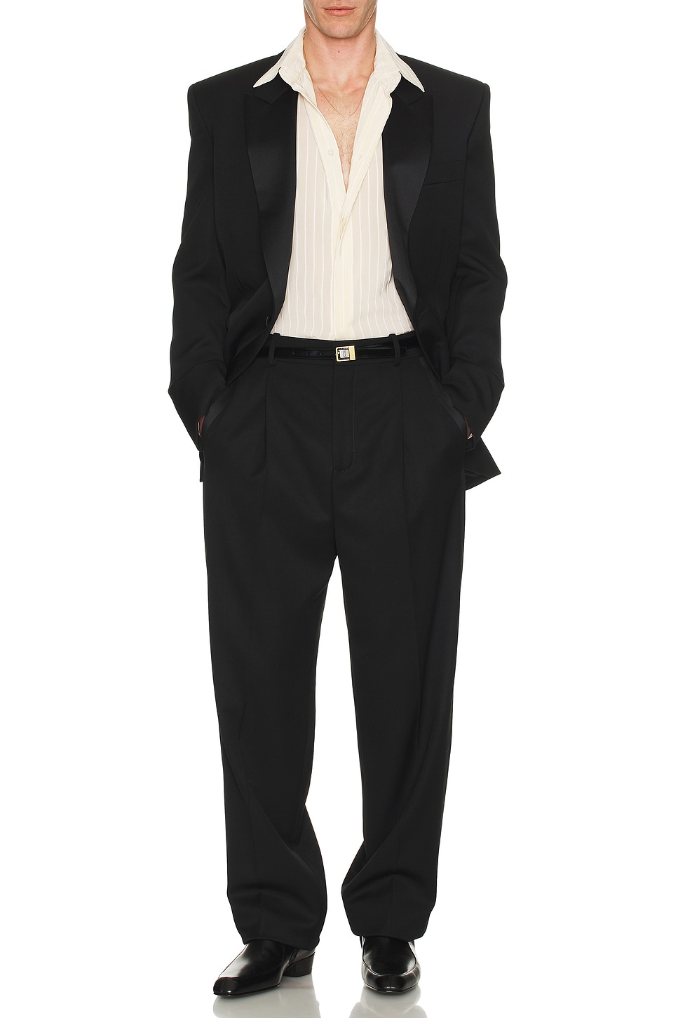 Image 1 of Saint Laurent Tuxedo Pant in Black