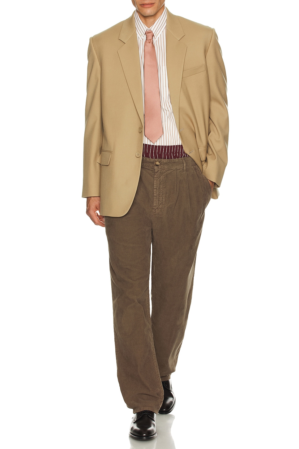 Image 1 of Saint Laurent Tuck Pants in Paris Beige