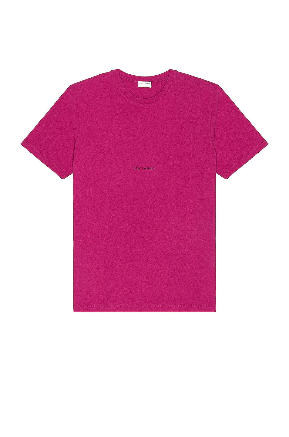 Image 1 of Saint Laurent Col Rond T-Shirt in Fuchsia