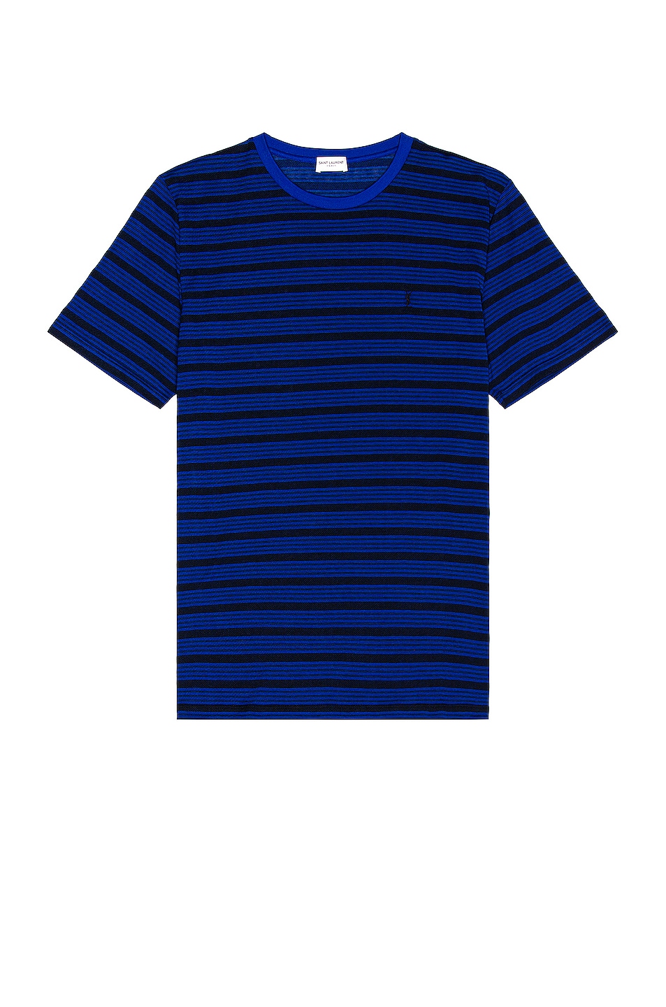 Image 1 of Saint Laurent Col Rond T-Shirt in Gris Chine & Noir