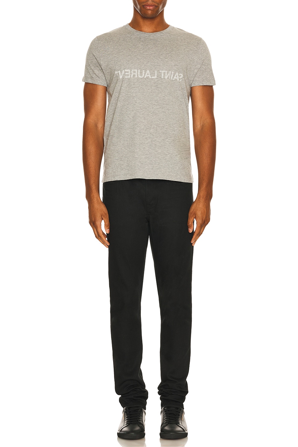 Image 1 of Saint Laurent Reverse T-Shirt in Gris