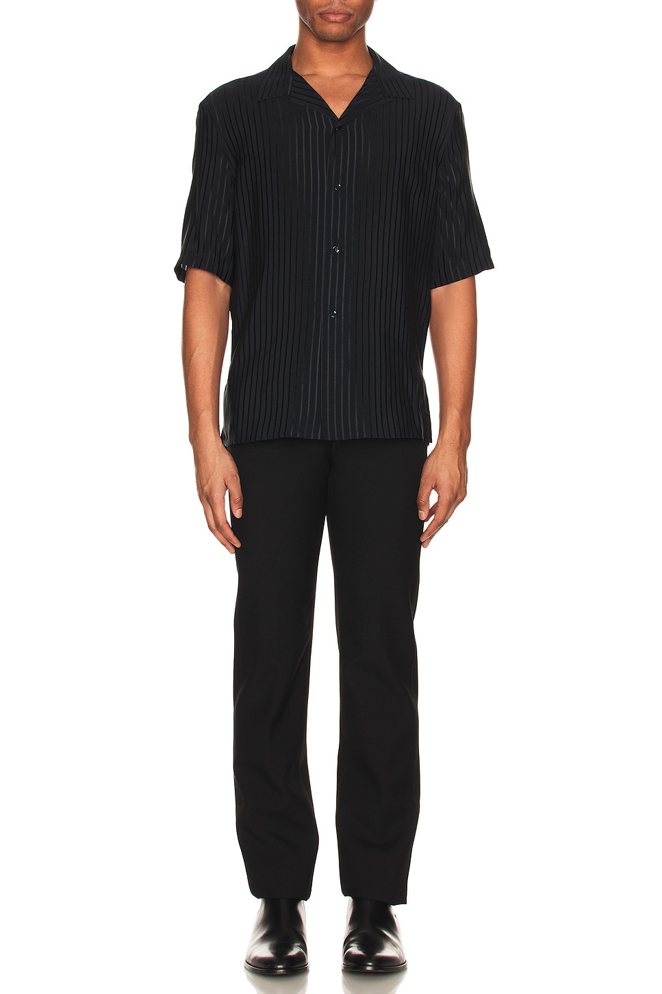 Image 1 of Saint Laurent Chemise Polo Col Requin in Bleu Mint