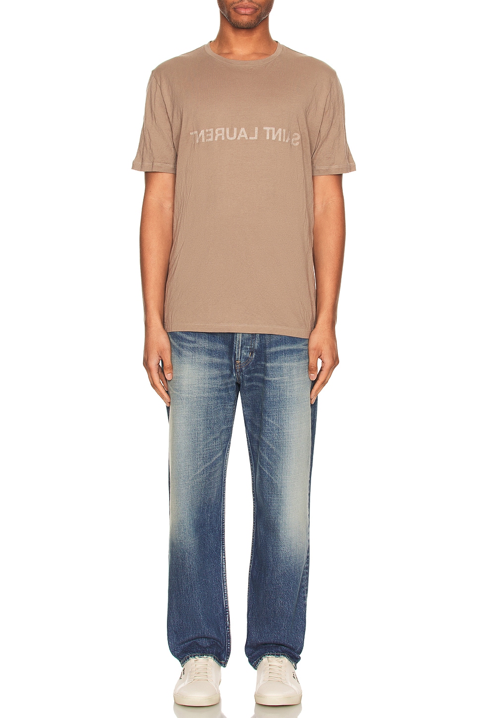 Image 1 of Saint Laurent T-Shirt in Taupe & Naturel