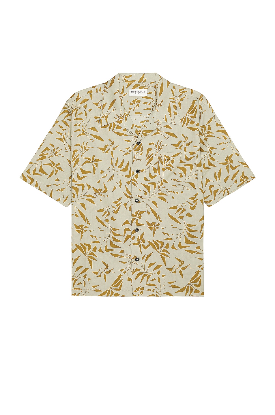Image 1 of Saint Laurent Hawaii Short Sleeve Shirt in Sand & Kaki