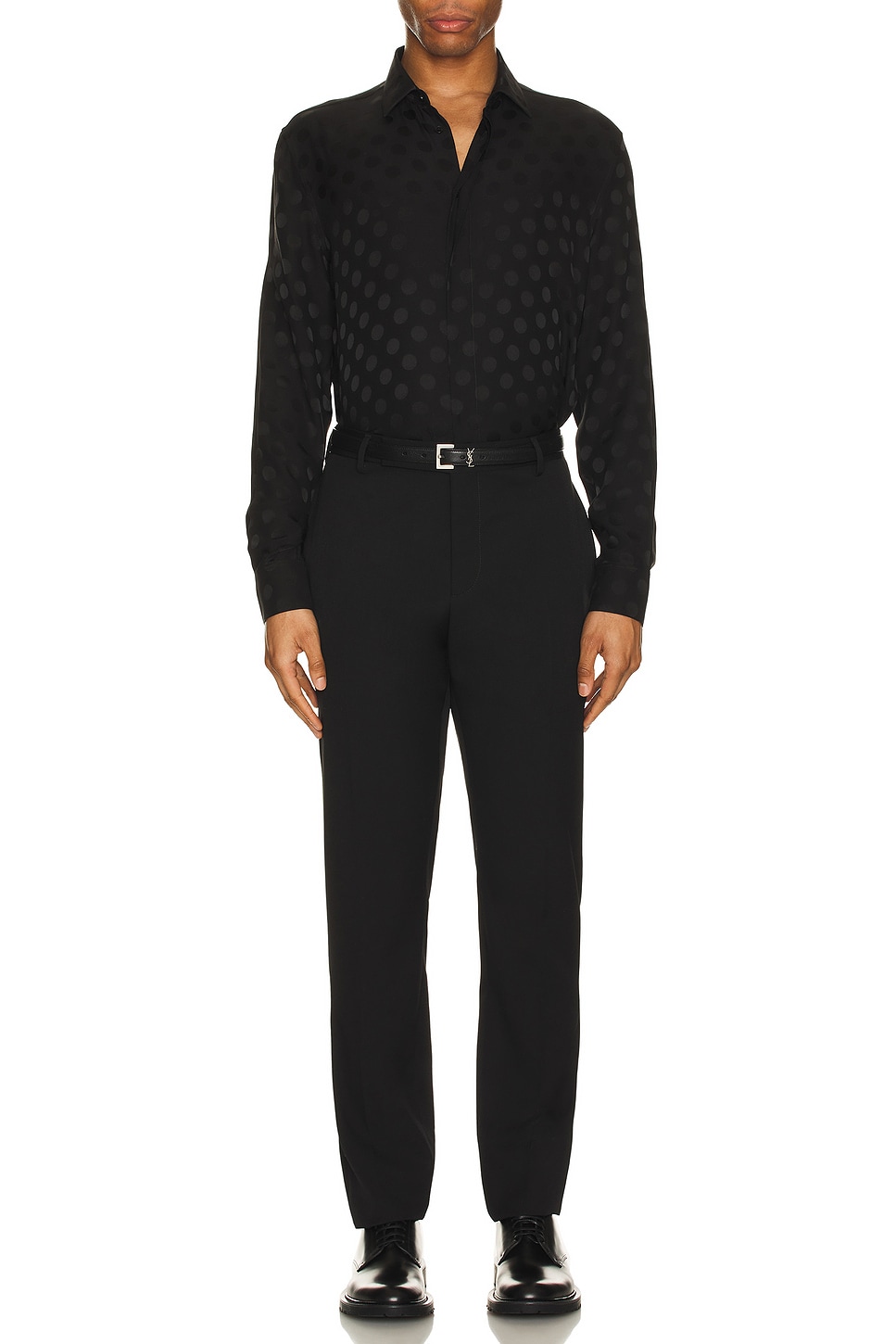 Image 1 of Saint Laurent Chemise Col Yves in Noir