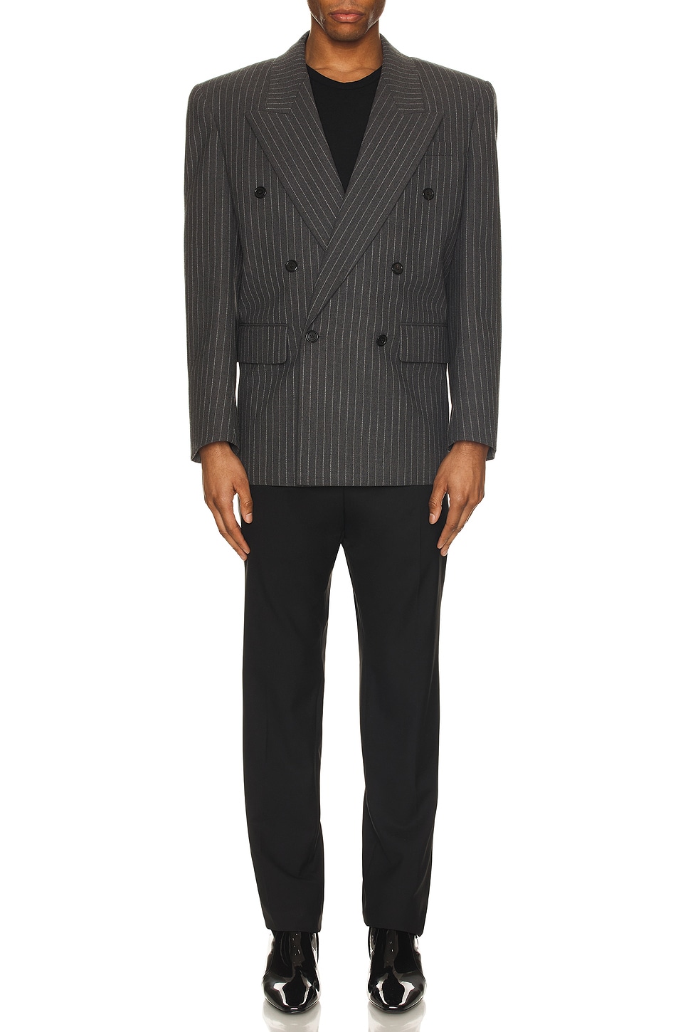 Image 1 of Saint Laurent Tee Col Rond in Noir