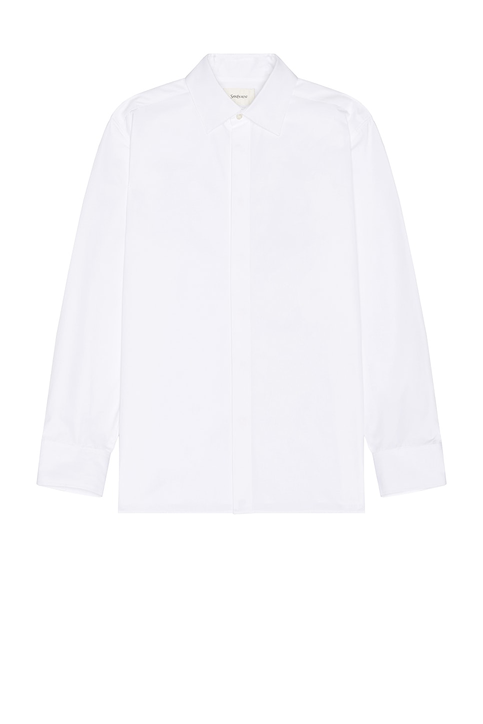 Shop Saint Laurent Chemise Col Monsieur In Blanc