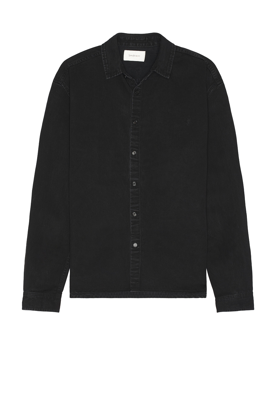 Shop Saint Laurent Relaxed Shirt Cassan In Raven Black