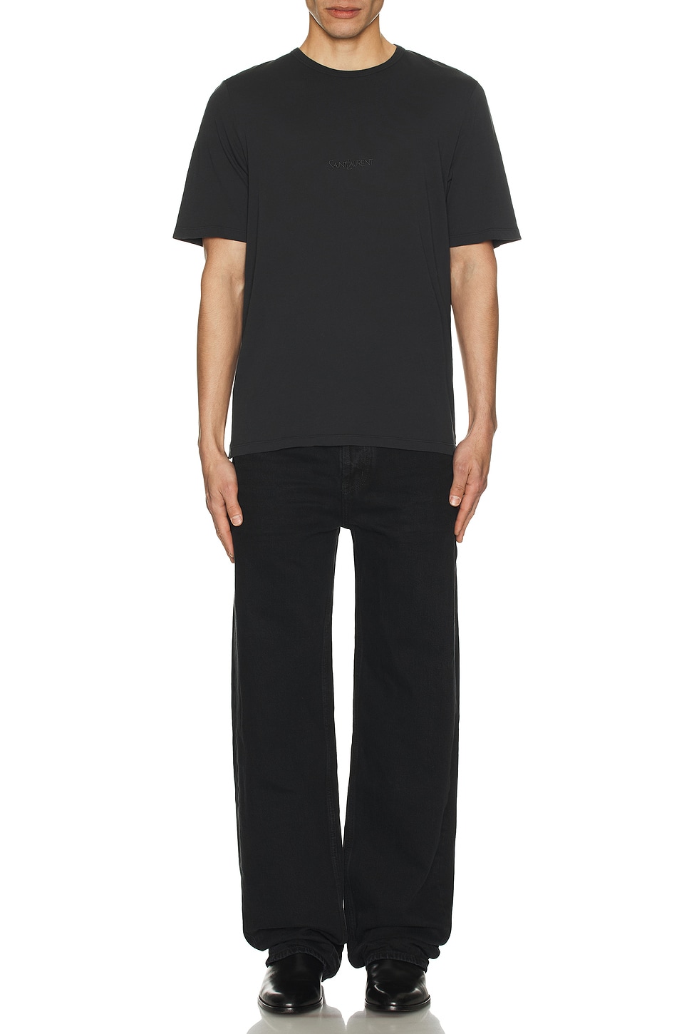 Image 1 of Saint Laurent Short Sleeve Tee in Black