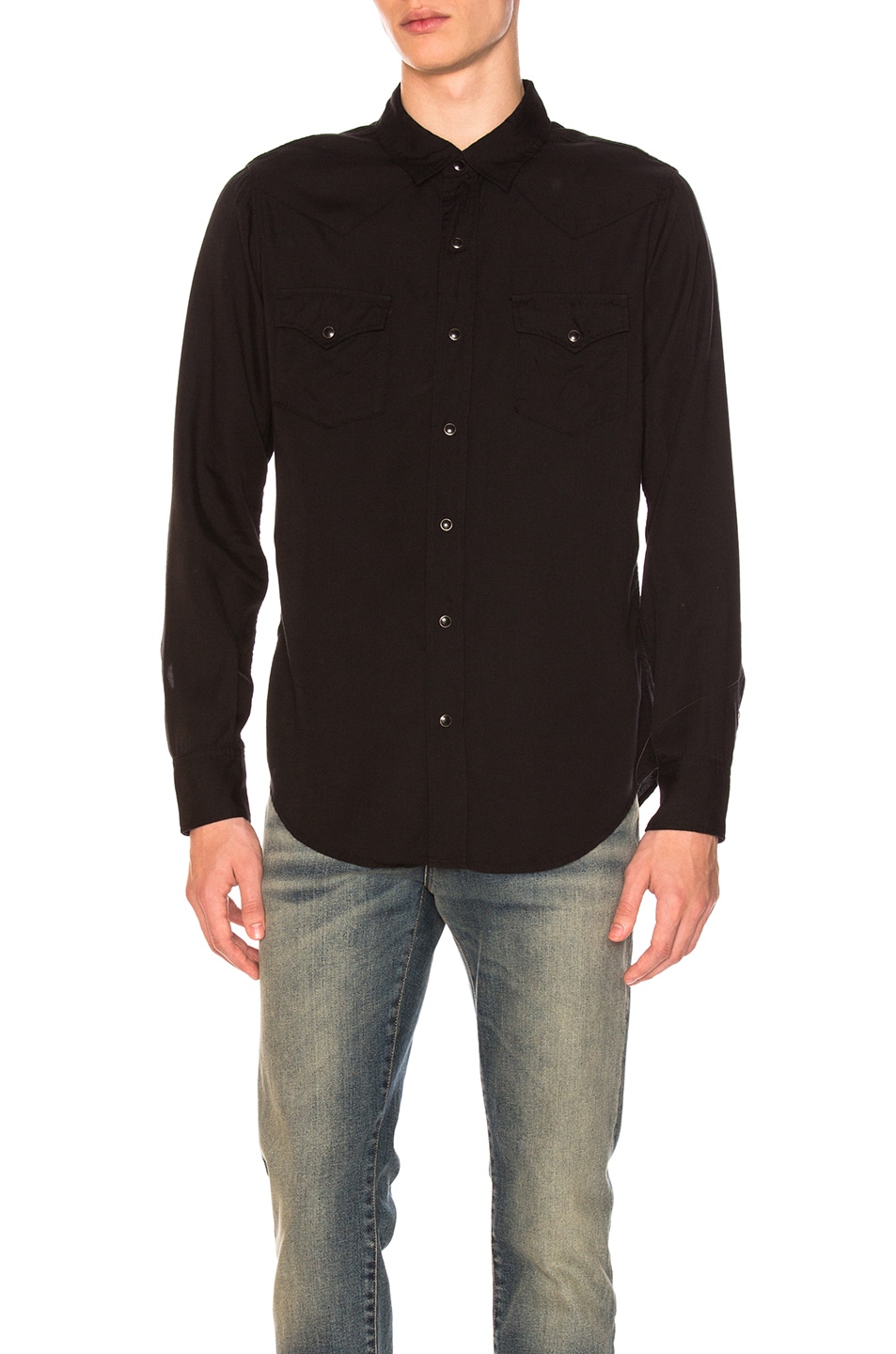 Image 1 of Saint Laurent Long Sleeve Shirt in Black