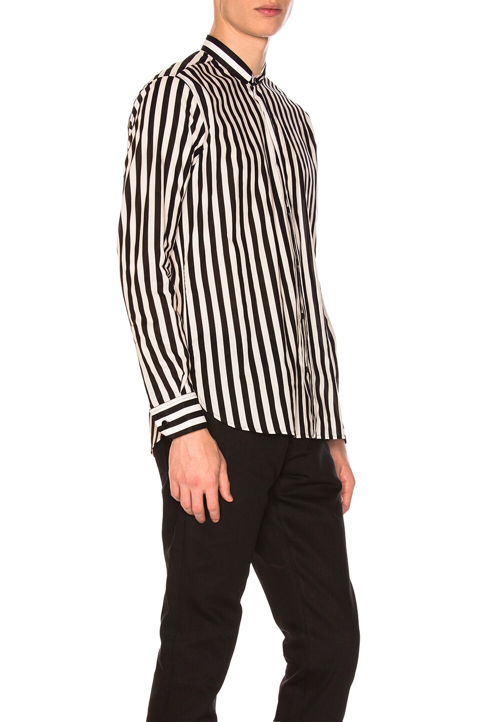 saint laurent striped shirt