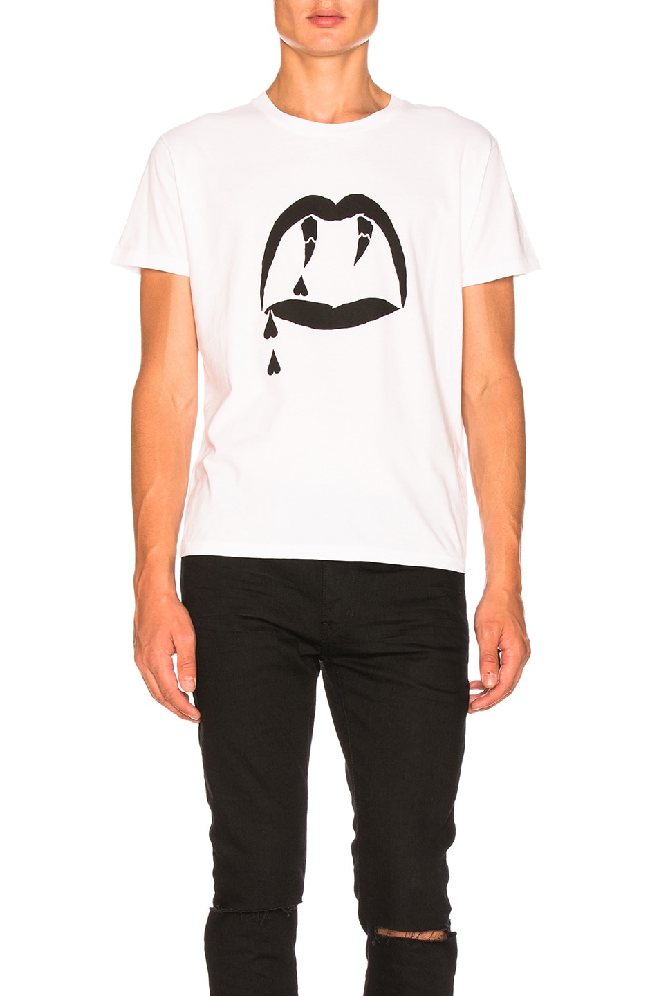 Image 1 of Saint Laurent Blood Luster Tee in White
