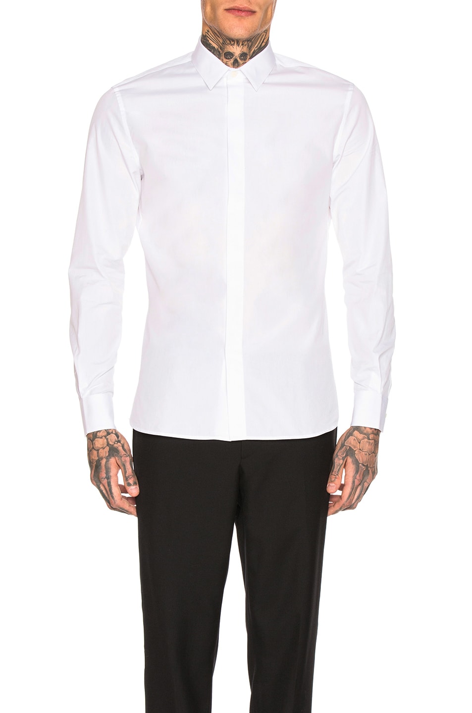 Image 1 of Saint Laurent Long Sleeve Shirt in White