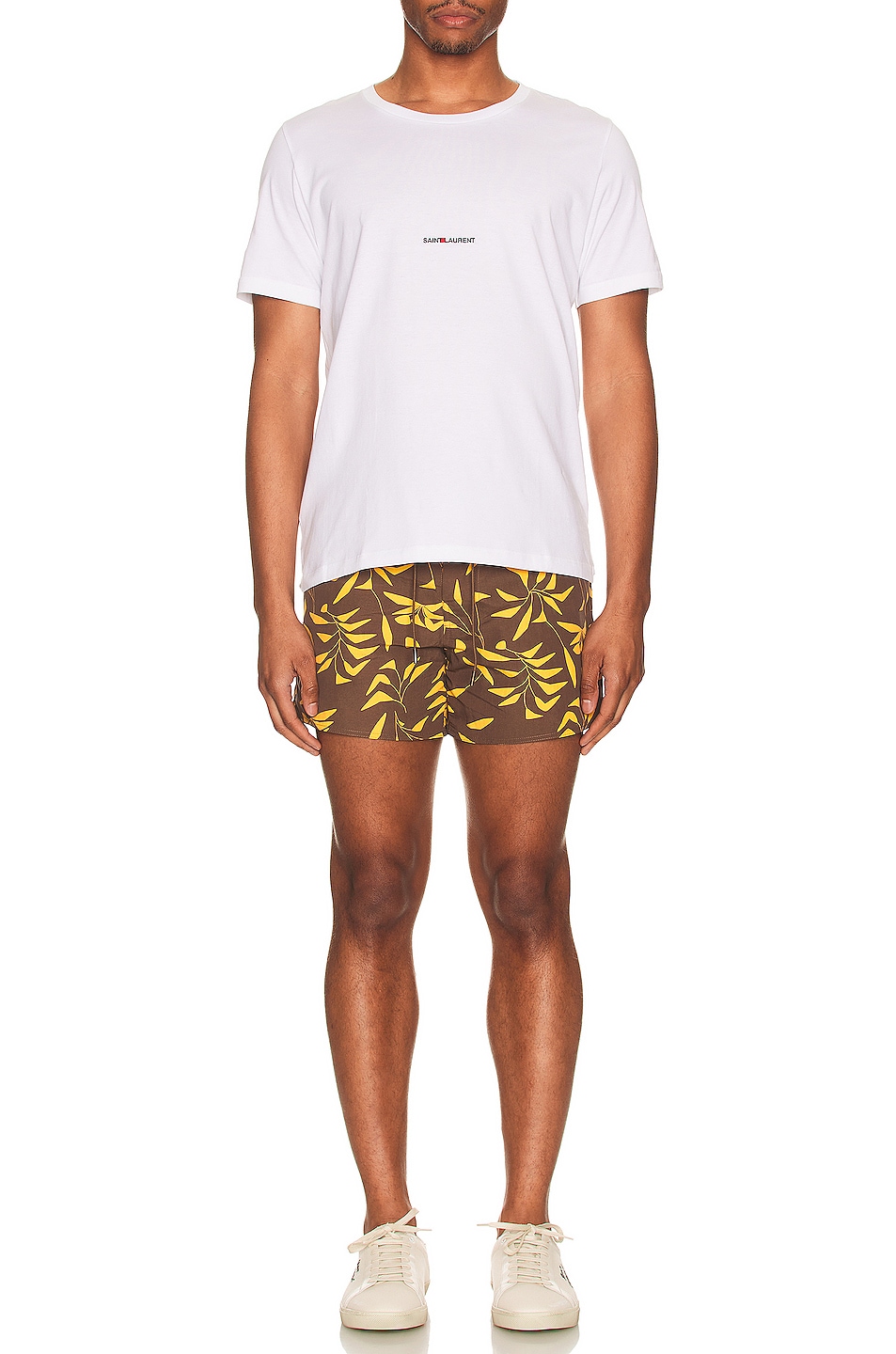 Image 1 of Saint Laurent Swim Shorts in Marron Orange