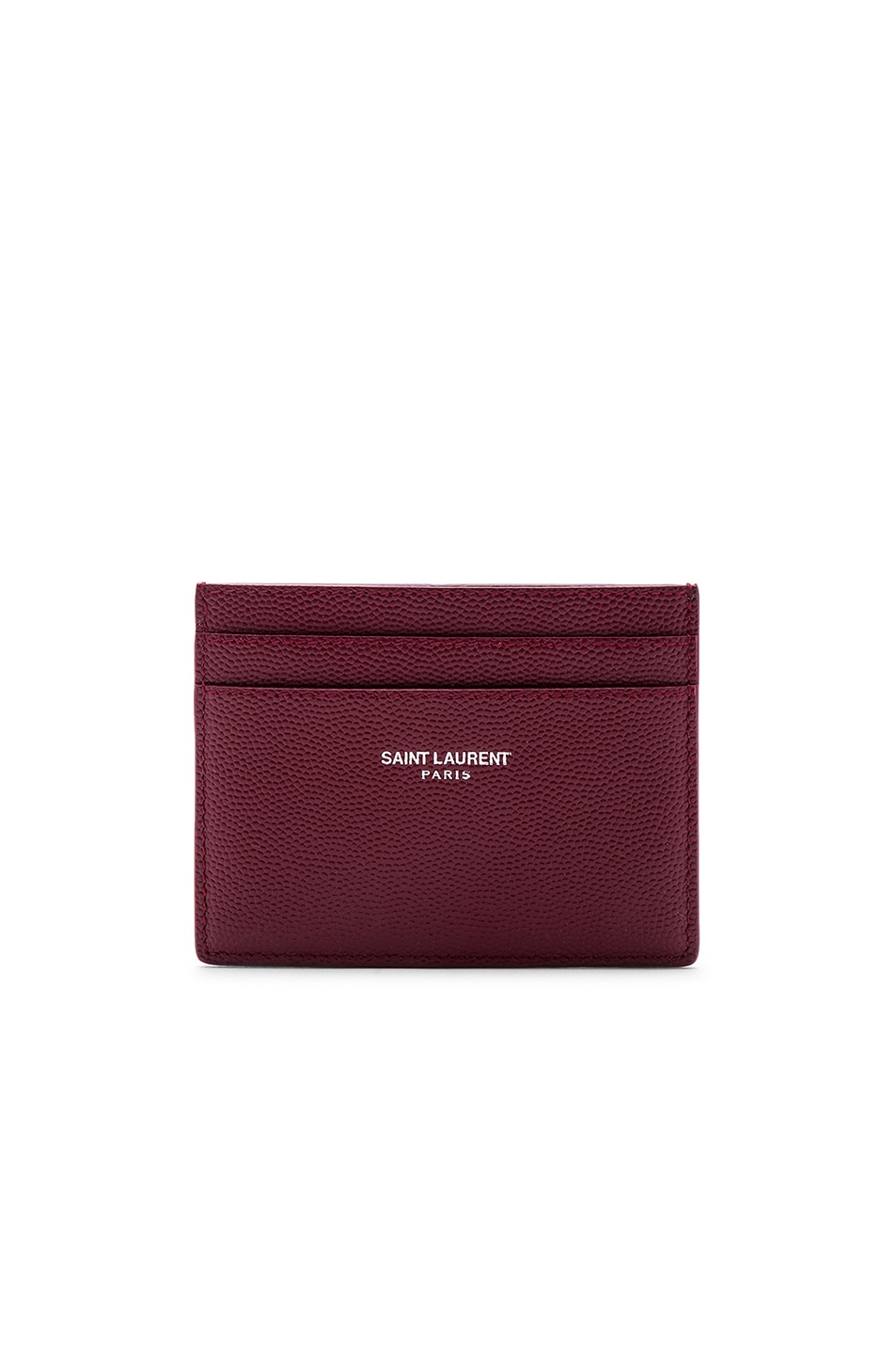 Image 1 of Saint Laurent Leather Card Case in Red