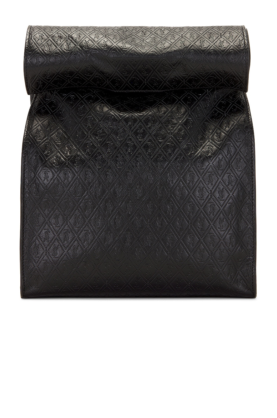 Monogram Embossed Pouch in Black