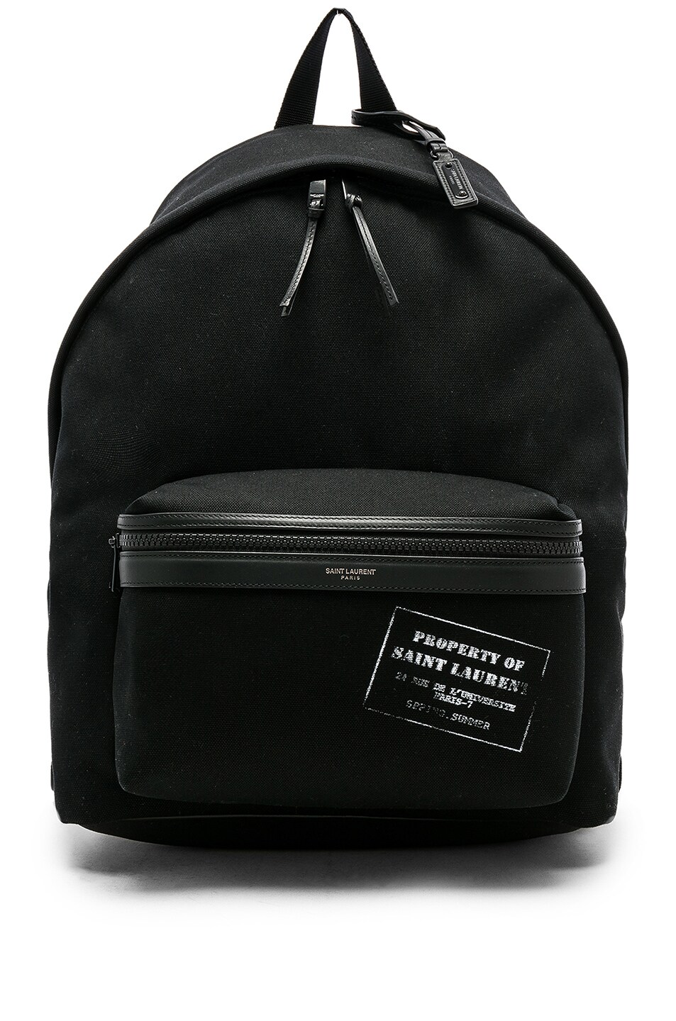Image 1 of Saint Laurent Canvas Property Backpack in Black