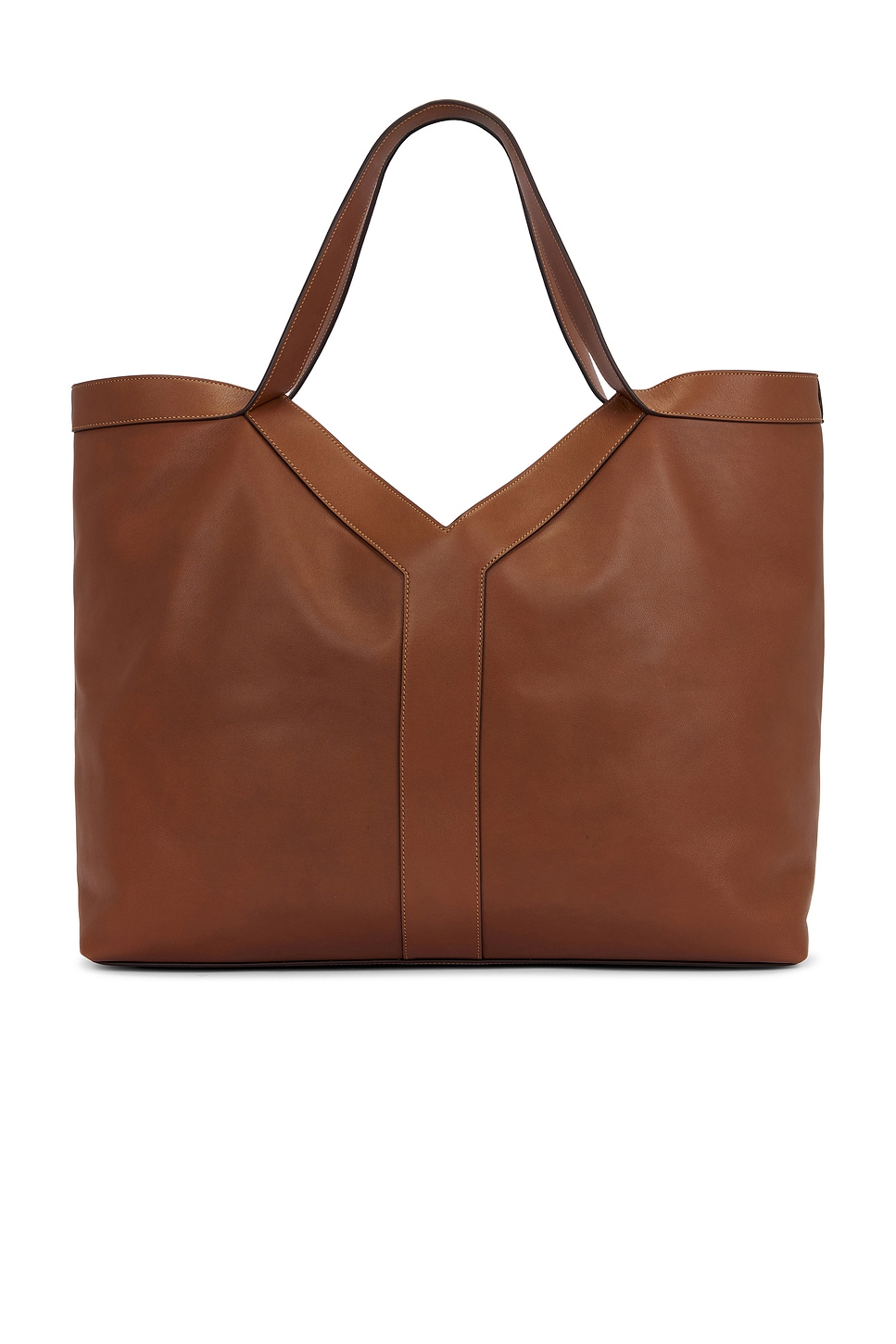 Saint Laurent Giant Y Tote In Brown