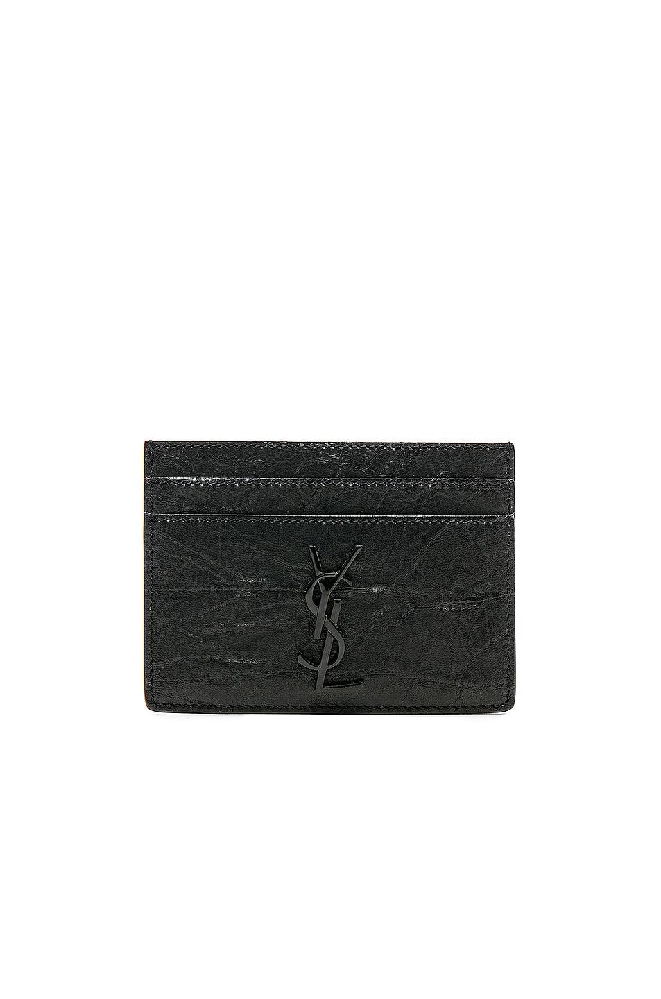 Croc Embossed Cardholder in Black