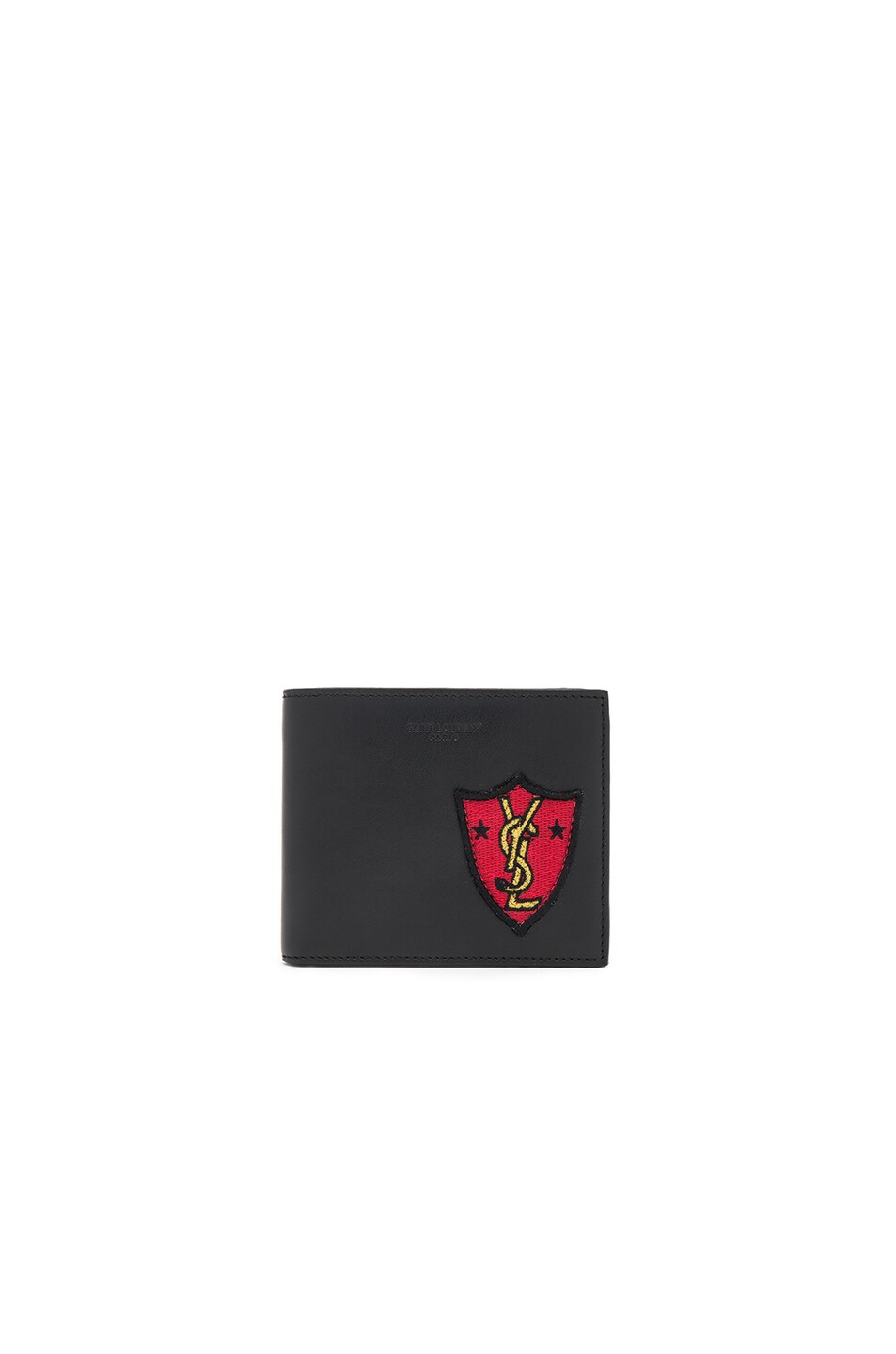 Image 1 of Saint Laurent Patch Billfold Wallet in Black & Multi