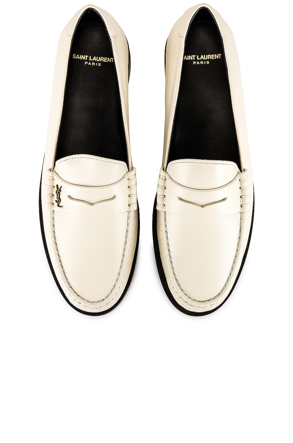 Saint Laurent Twenty 15 YSL Loafer in Pearl FWRD