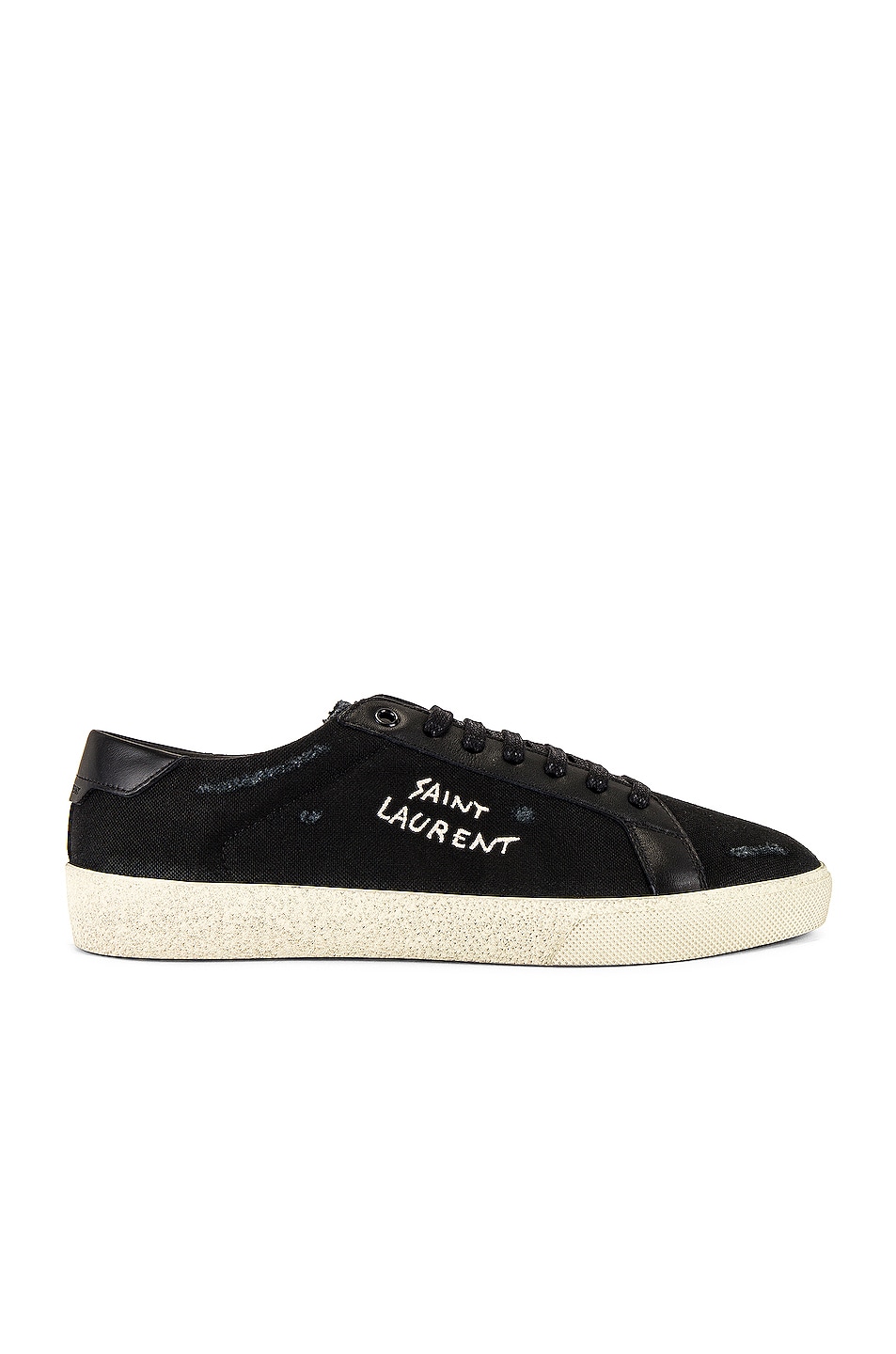 Image 1 of Saint Laurent SL/06 Signa Low Top Sneaker in Black & Black