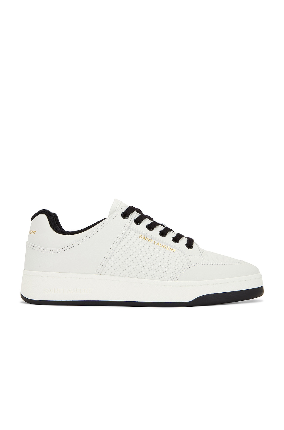 Image 1 of Saint Laurent Sl61 Low Top Sneaker Cuir Meridiano Micro Perf in White