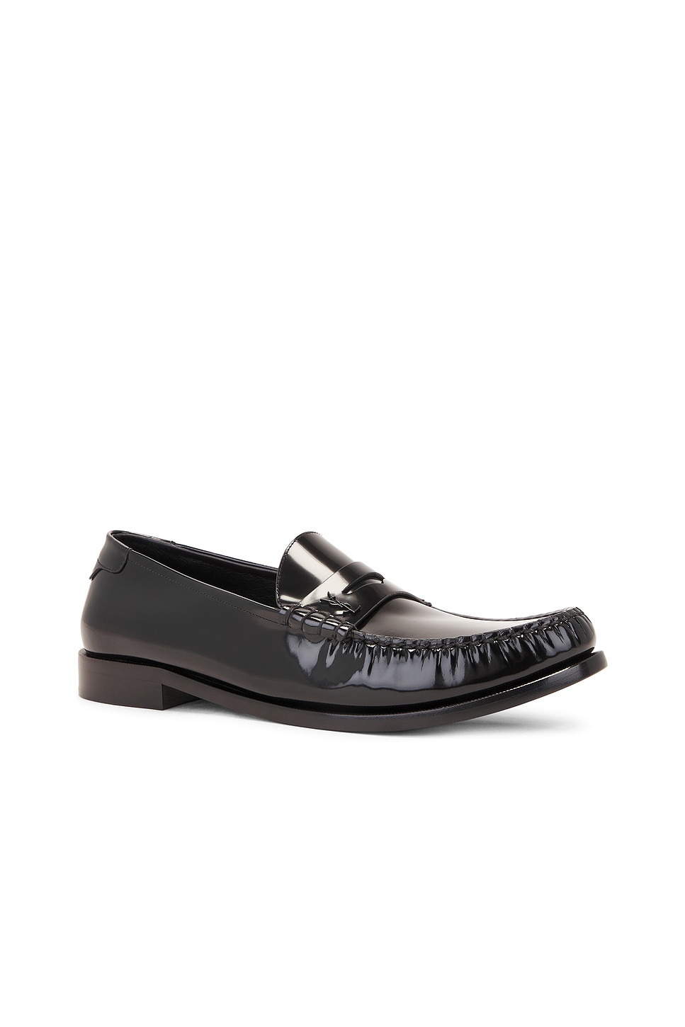 Shop Saint Laurent Le Loafter 15 Mocassin In Black