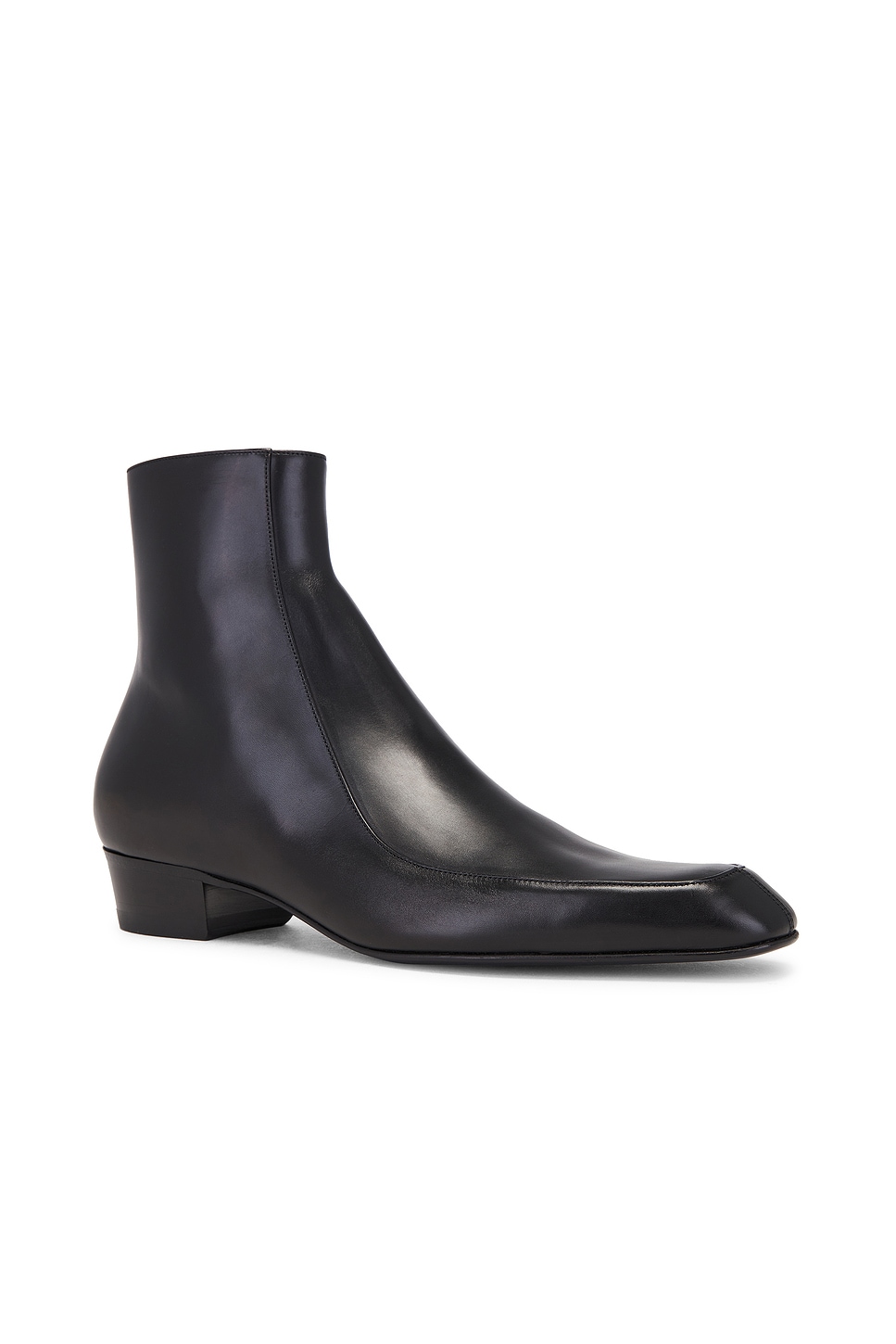 Shop Saint Laurent Augustin 30 Zipped Booties In Nero