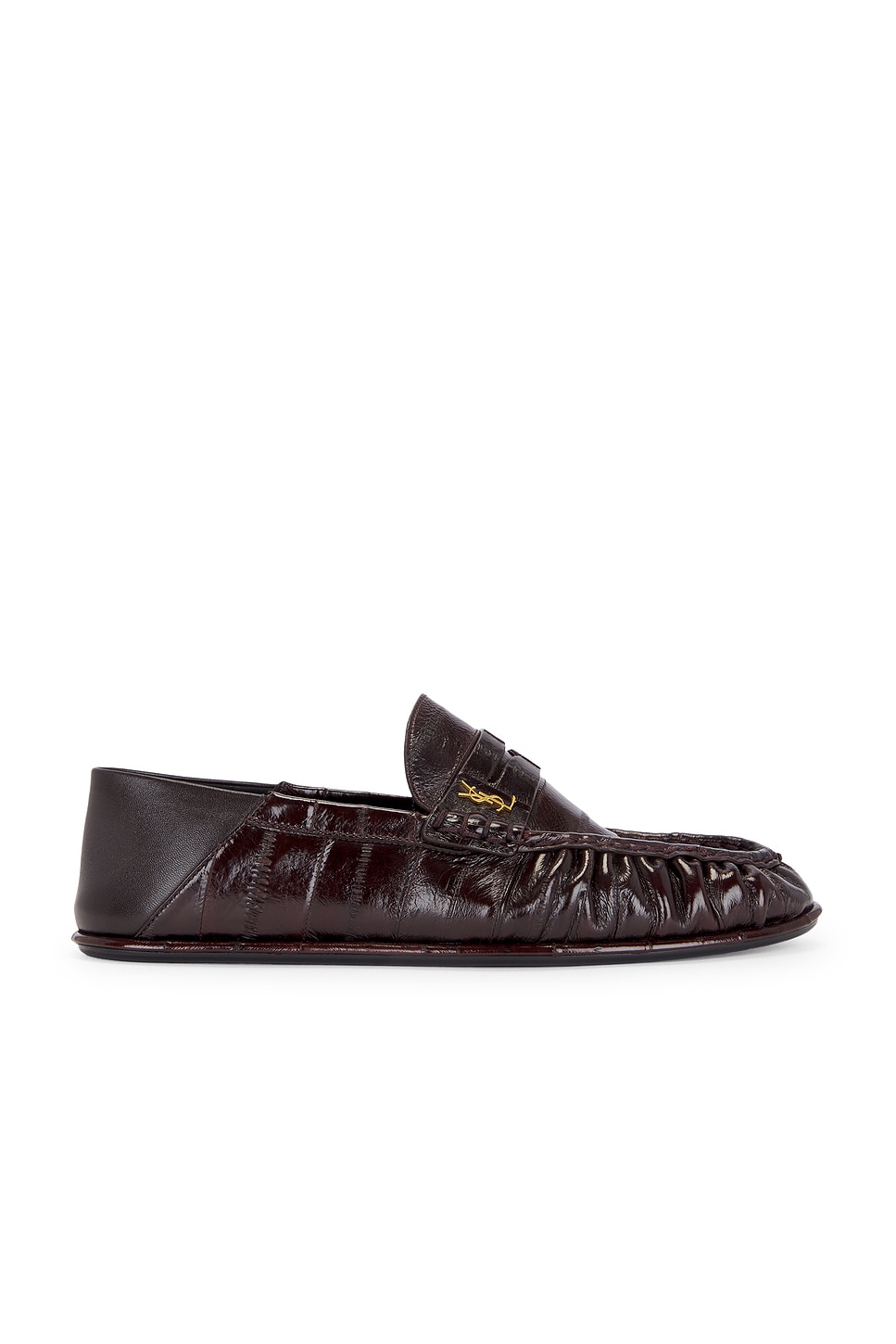 Shop Saint Laurent Le Loafer Mocassin In Burnt Brown