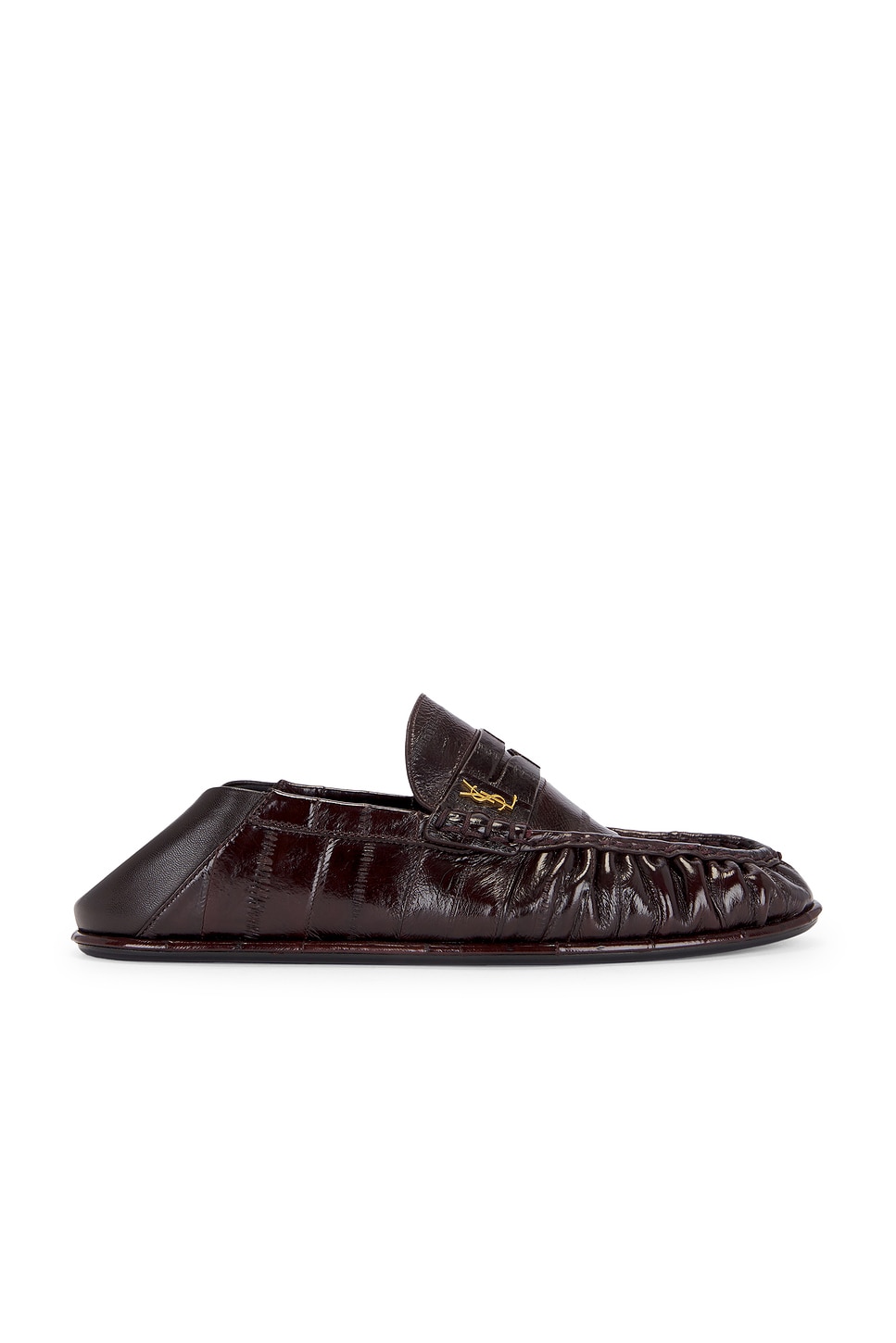 Shop Saint Laurent Le Loafer Mocassin In Burnt Brown