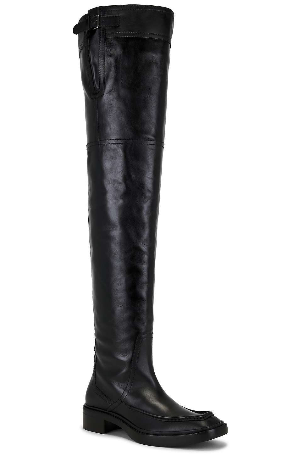 Saint Laurent Joe Over-the-knee Boots In Smooth Leather In Black