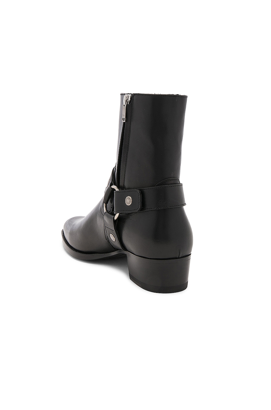 Saint Laurent Wyatt 40 Harness Boot In Black Leather | ModeSens