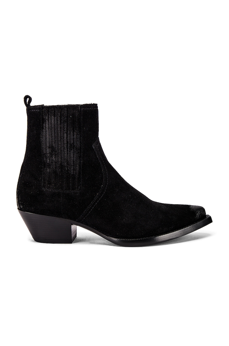 Image 1 of Saint Laurent Lukas Suede Boots in Black