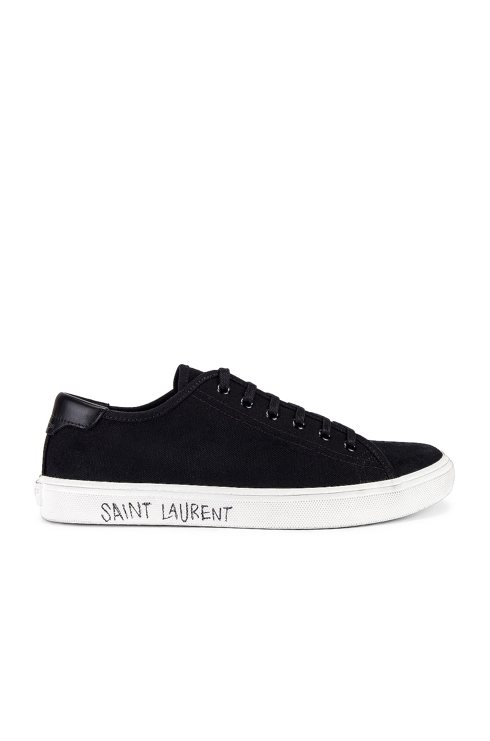 Image 1 of Saint Laurent Malibu Low Top Sneaker in Black & Black
