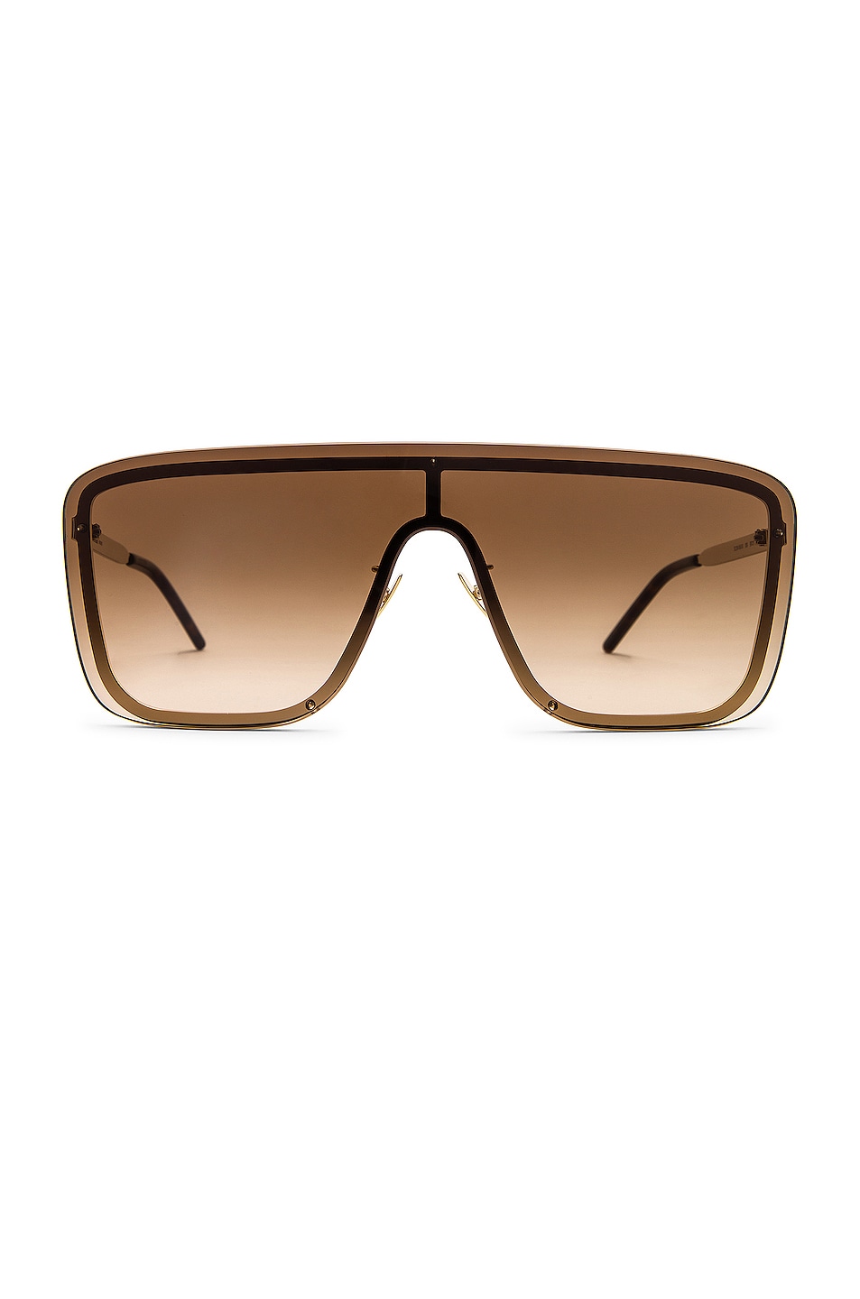 Image 1 of Saint Laurent Mask Sunglasses in Brown