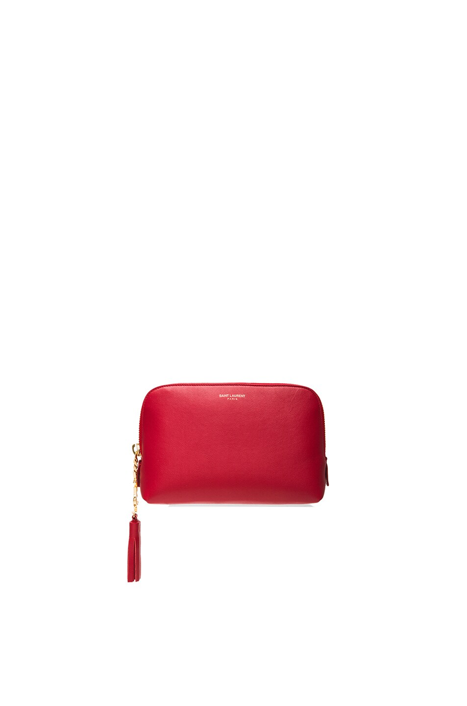 Image 1 of Saint Laurent Cosmetic Bag in Rouge