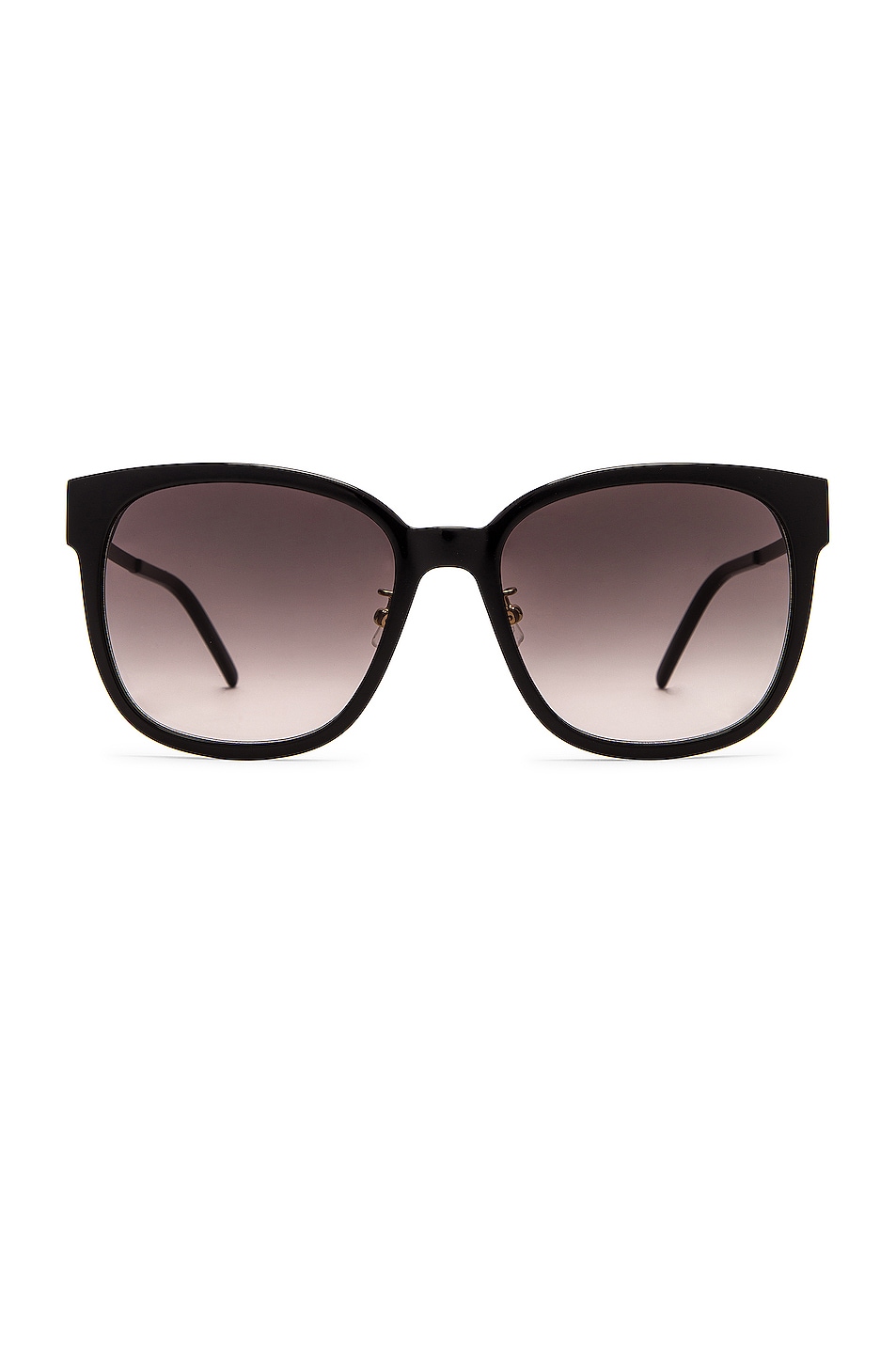 Image 1 of Saint Laurent Monogram Square Sunglasses in Shiny Black